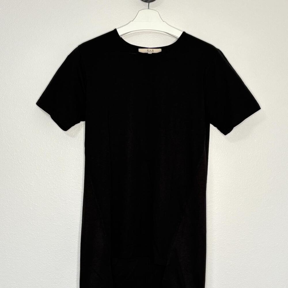 D by D Black T Asymmetric Hemline EU 48